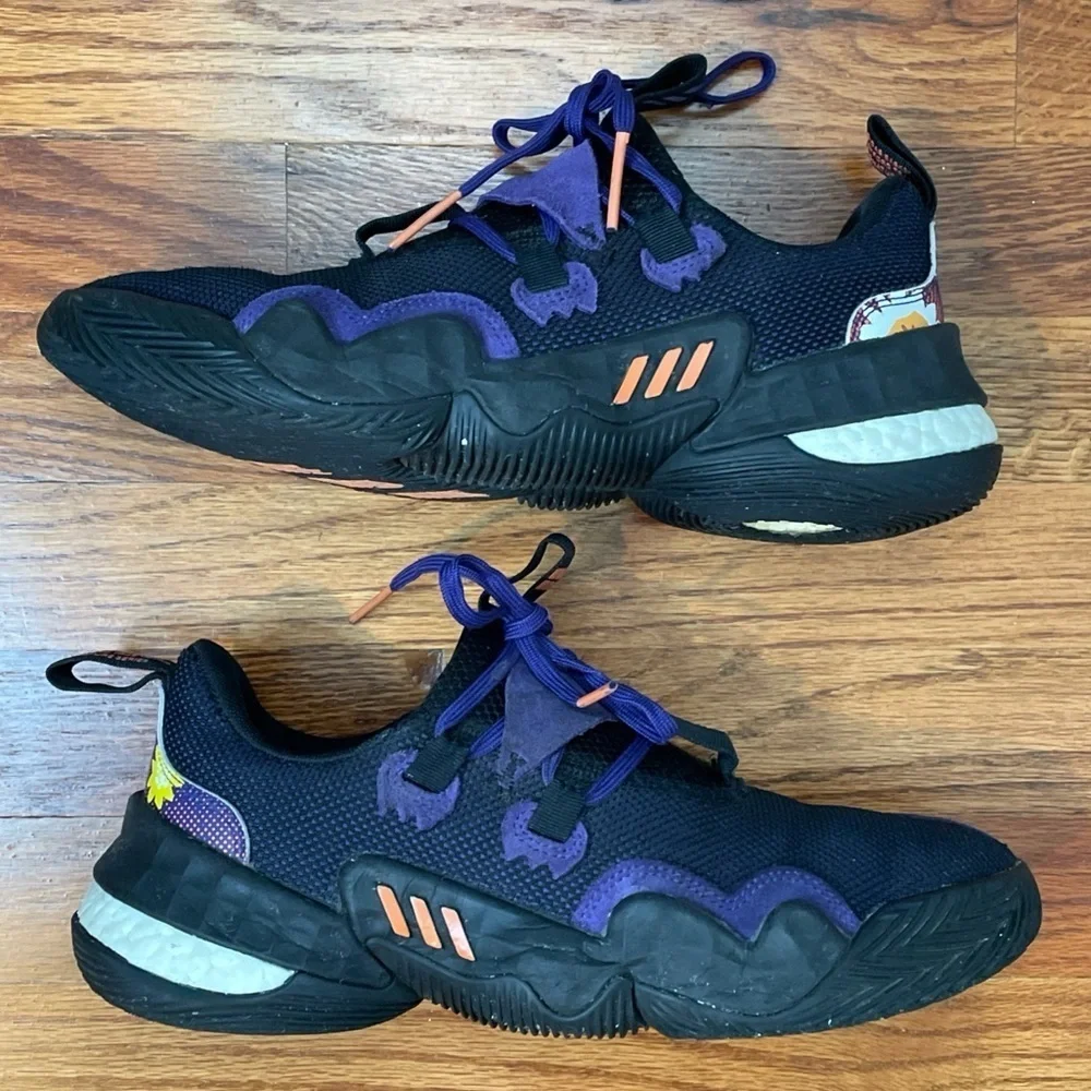 Adidas Size 8 Trae Young‎ 1 Sneakers Black Team Purple